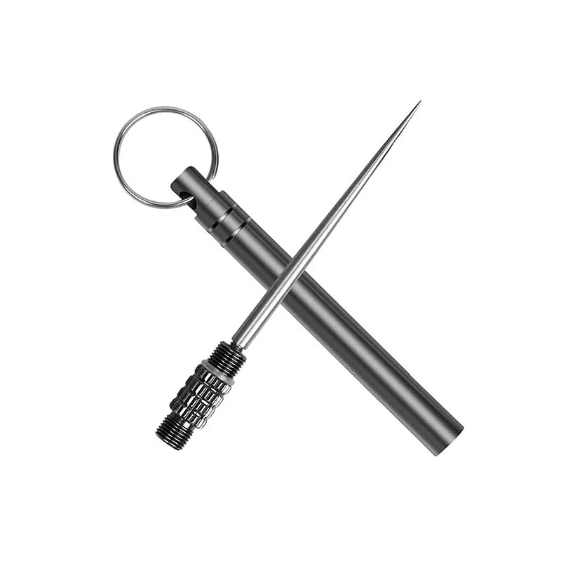 1PCS Random Color Tooth Pick Outdoor EDC Portable Toothpick Bottle Fruit Fork Toothpick Tube Camping Tool