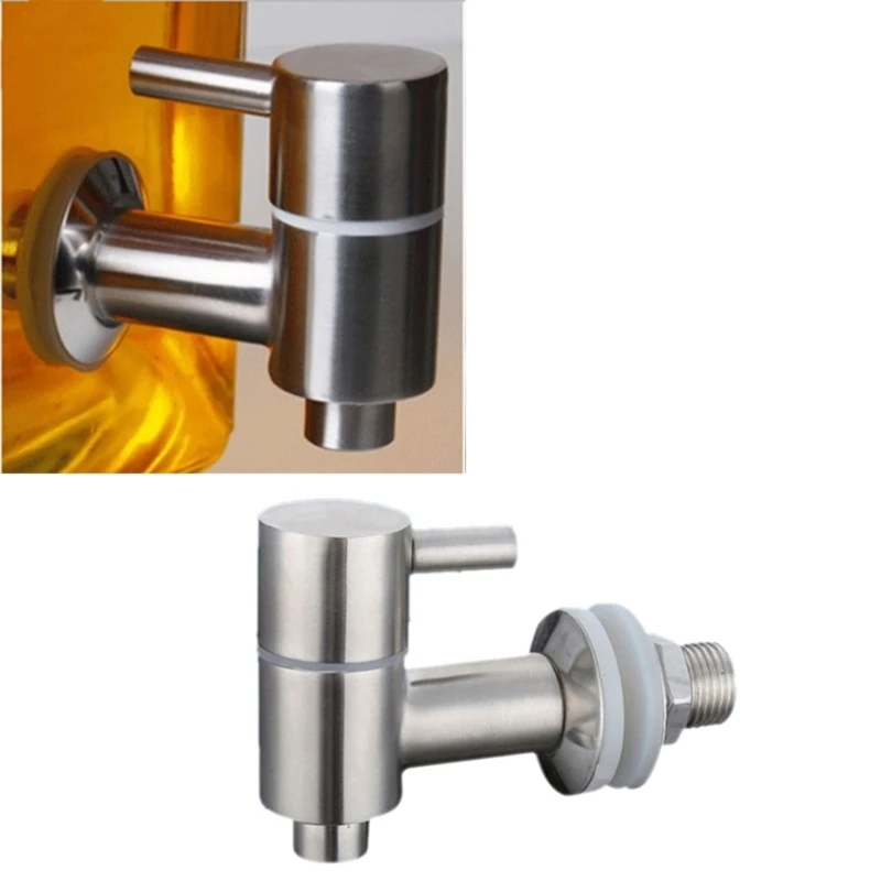 

Stainless Steel Beverage Dispenser Replacement Spigot Fits 16-25mm Dispenser Replacement Faucet Leakproof Faucet
