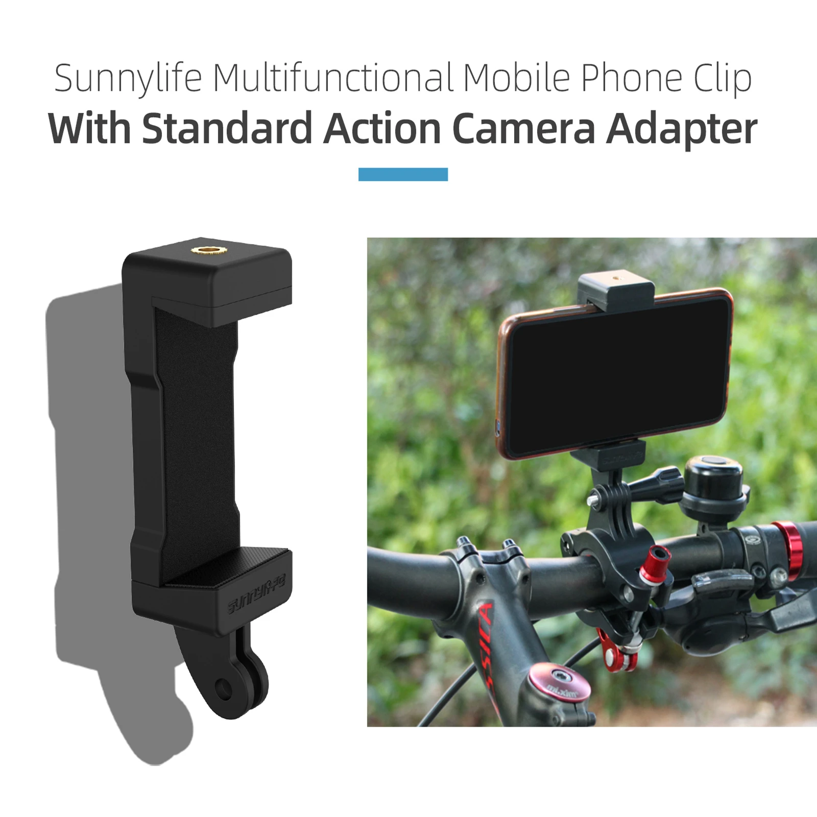 

Sunnylife Handlebar Clip For Navigation Selfie Stick Mobile Phone Clamp Universal Bicycle Riding Fixed Bracket Holder Bike