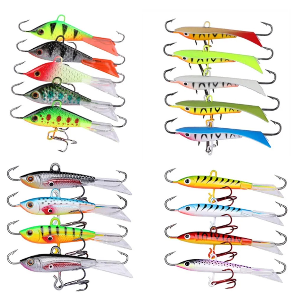 

1pc Ice Fishing Lure Jigging Winter Balancers Rap 4 Style Swimbait with A Minnow Profile Balance for Winter Fishing Pesca