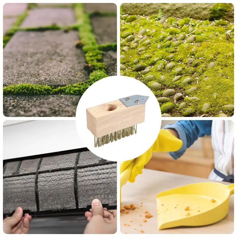 Moss Removal From Pavers Driveway Moss Remover Weeding Wire Brush Manual Crevice Weeding Tool Grout Remover Multifunctional 45 5