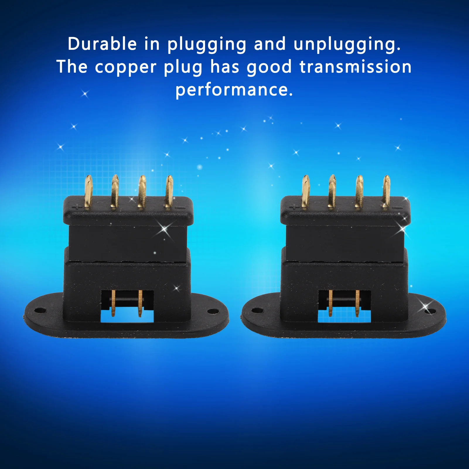 10Pcs 13.050 10Pcs 13.051 MPX Black Octagonal Plug Pure Copper Gold Plated Injection Molding Model Battery Plug