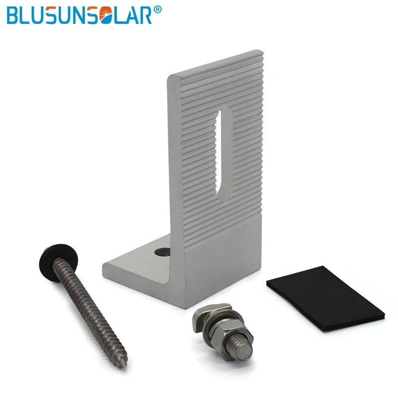 

100 Sets High Quality L-type Solar End Clamp 100% Aluminum Solar Clamp for Framed Module or Solar Panel Module By Fedex
