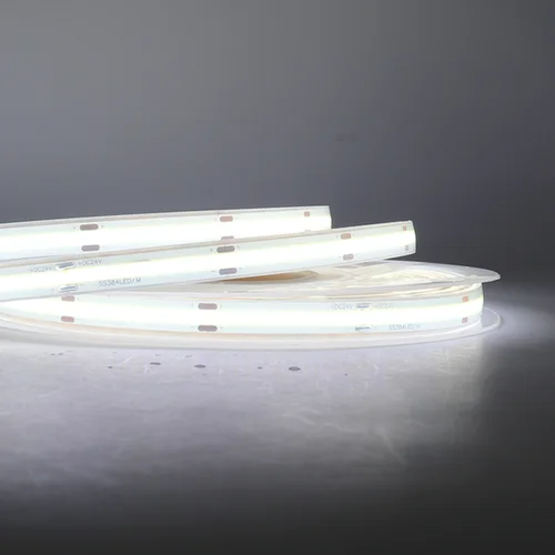 사우나 수영장 야외 조명용 방수 COB LED 스트립, 높은 밝기, 유연한 LED 리본 테이프, IP68, 12V, 24V, 480 LEDs/m 3