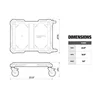 TOUGHBUILD TB-B1-T-10 Rolling Toolbox Installation Bracket Pulley Mobile Chassis Base Tray Toolbox Accessories 3