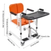 Commode Chair Toilet Stair Lift Chair Hydraulic Patient Transfer Chair with Commode for Disabled Multifunctional Shift Chair 6