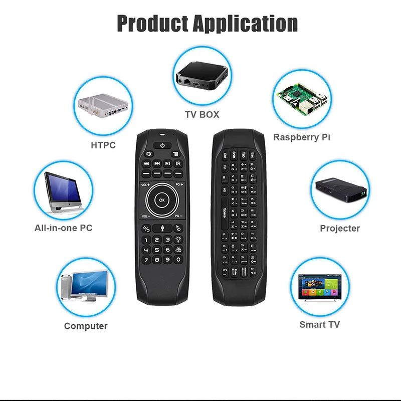 Controle Remoto sem Fio G7r Teclado Retroiluminado Russo e Inglês Giroscópio de Voz 2.4g Air Mouse Aprendizagem ir para Smart tv Box - Image 4
