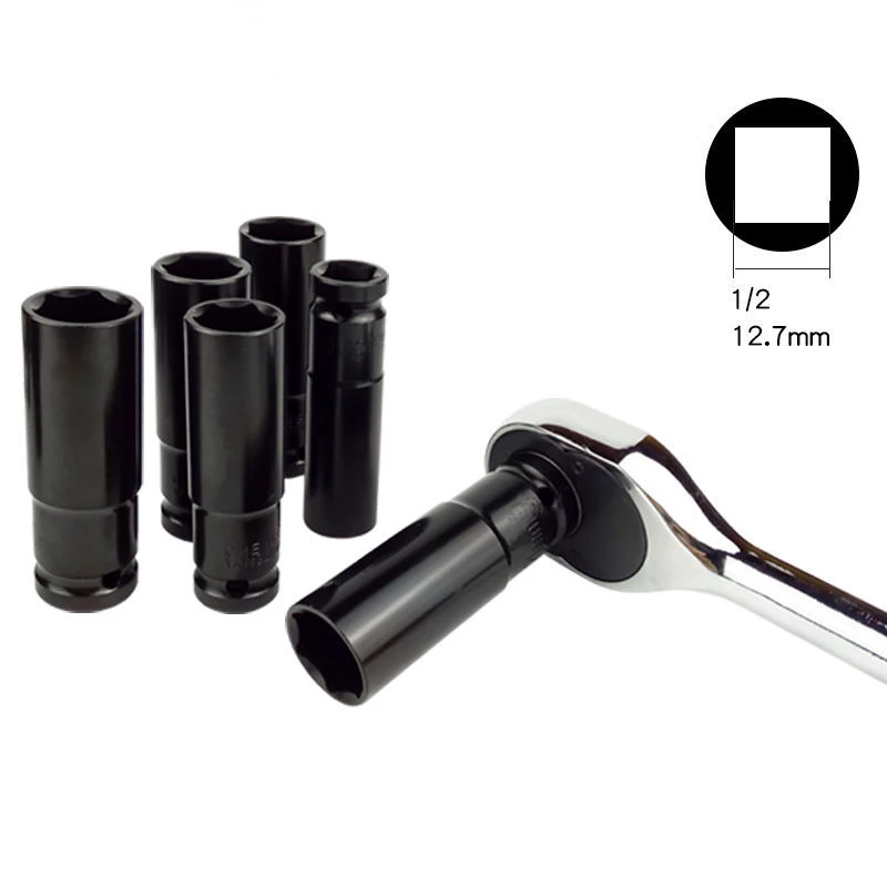 8-32MM Impact Socket 1/2 For Electric Drill Hex Long Ratchet Wrench Head For Air Pneumatic Auto Repairing Tool 2