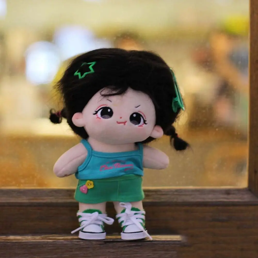 Cotton Doll 20cm Cotton Doll Clothes Idol Doll Playing House Miniature Dopamine Set 20cm Cartoon Pattern