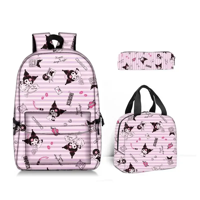 

Sanrioed Anime Kuromi My Melody Cute Large Capacity Backpack Schoolbags Student Cartoon Shoulder Bag Stationery bags Lunch bag