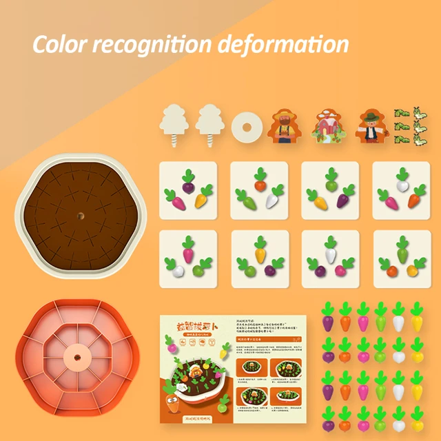 Ensino precoce Montessori Four-Color Correspondência de jogo de