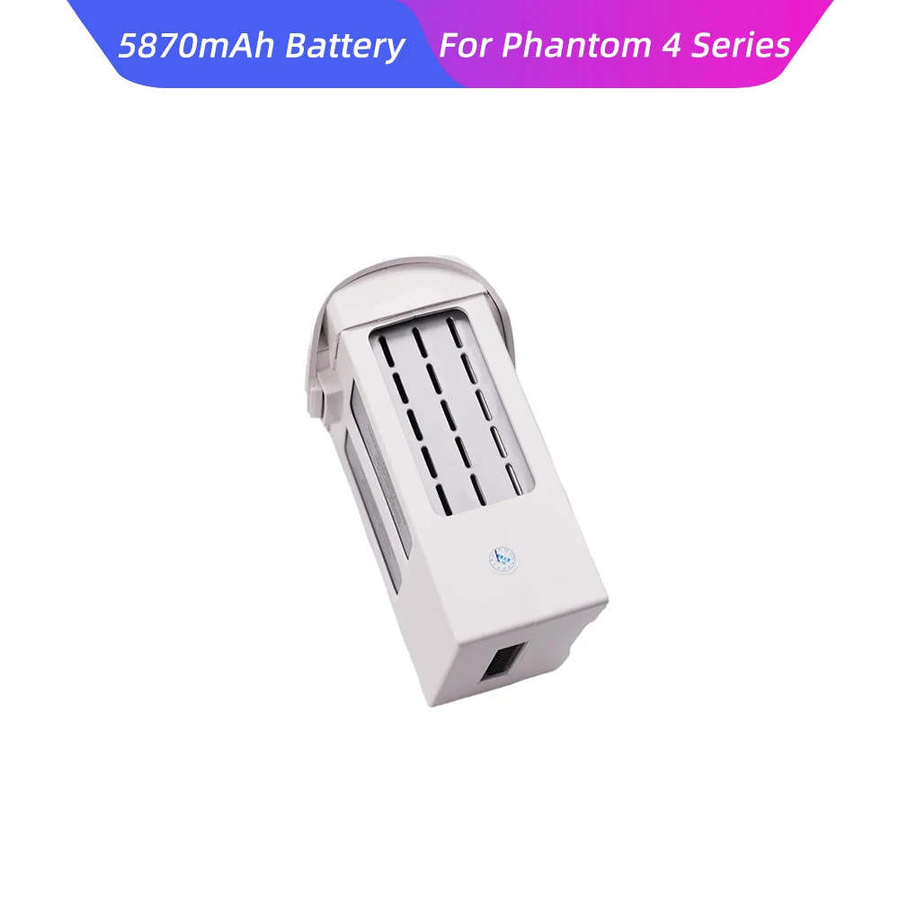 Batterie intelligente 5870mAh 15.2V pour Phantom 4/4 Pro V2.0 – Autonomie 28 min, vue de profil avec connecteurs