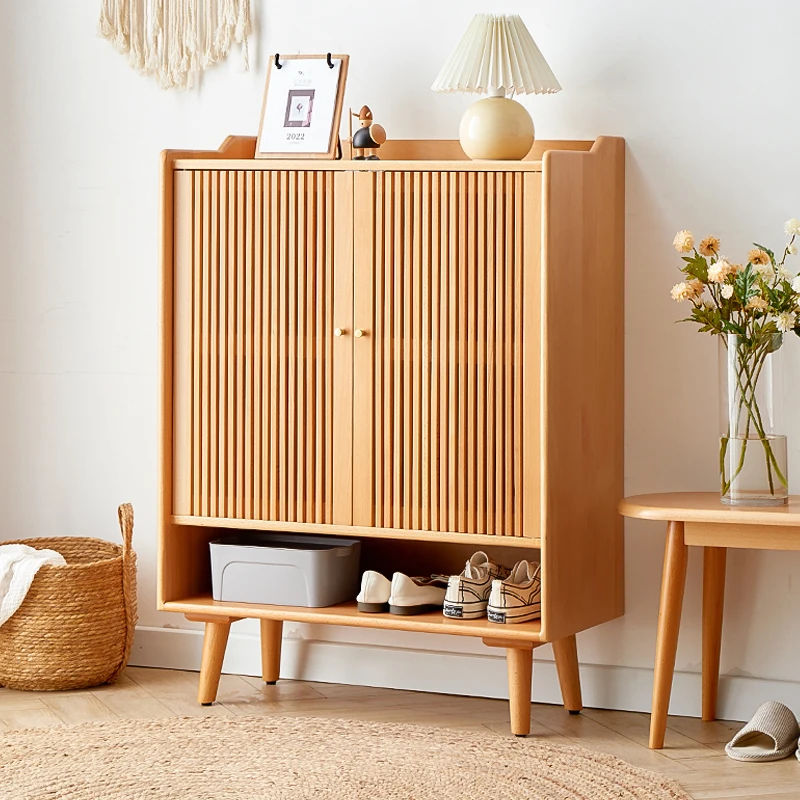 

XK Solid Wood Shoe Cabinet Home Doorway Modern Minimalist Entrance