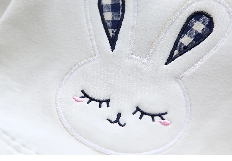 Girls Dress Spring Casual Style Baby Girl Clothes Long Sleeve Cartoon Embroiderie Bunny Princess Dress for Kids Clothes