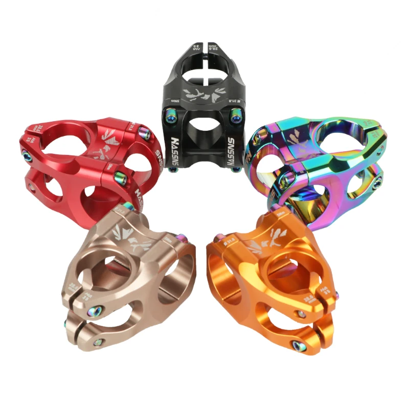 HASSNS HA35 Mtb Stem Mountain Bike Table Short Stem 35MM Bicycle Bridge 31.8 Power Handlebar Stem Riser Cycling Adjustable Rod