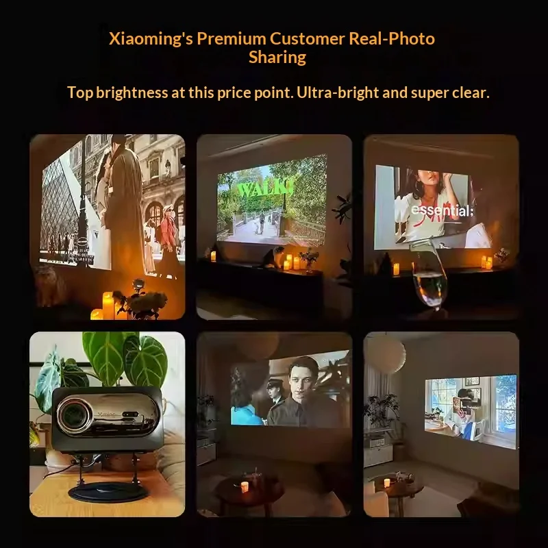 XMING 새로운 V1 프로젝터 HDR10 1080P 950CVIA 벽 색상 적응 2000:1 FOFO 대비 프로젝터 지능형 장애물 회피