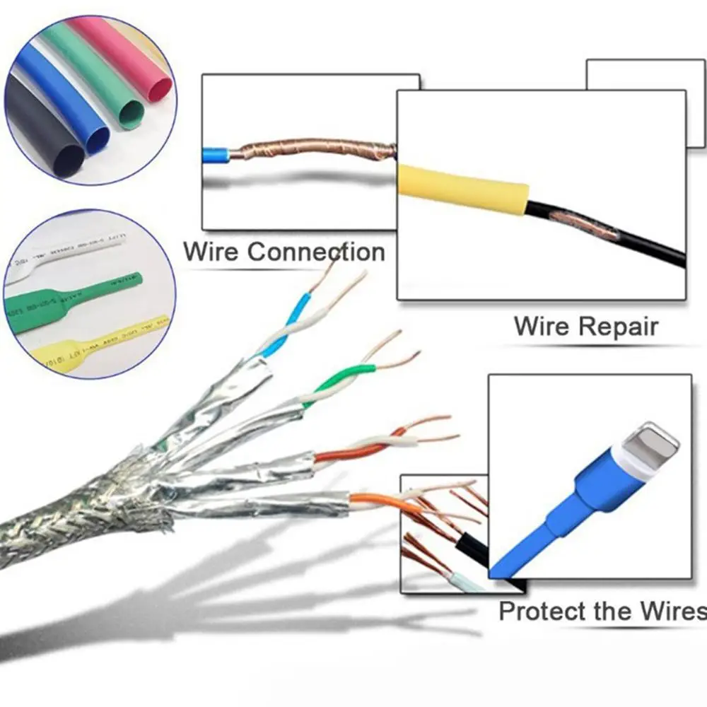 Description Picture 5 of item328PCS Heat-shrink Tubing Thermoresistant Tube Heat Shrink Wrapping Kit Electrical Connection Wire Cable Insulation Sleeving