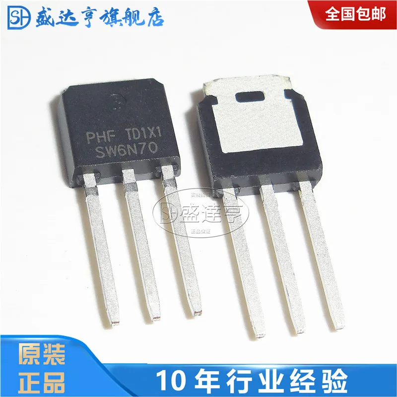 

10Pcs/Lot SW6N70 6A 700V TO251 DIP MOSFET Transistor NEW Original In Stock