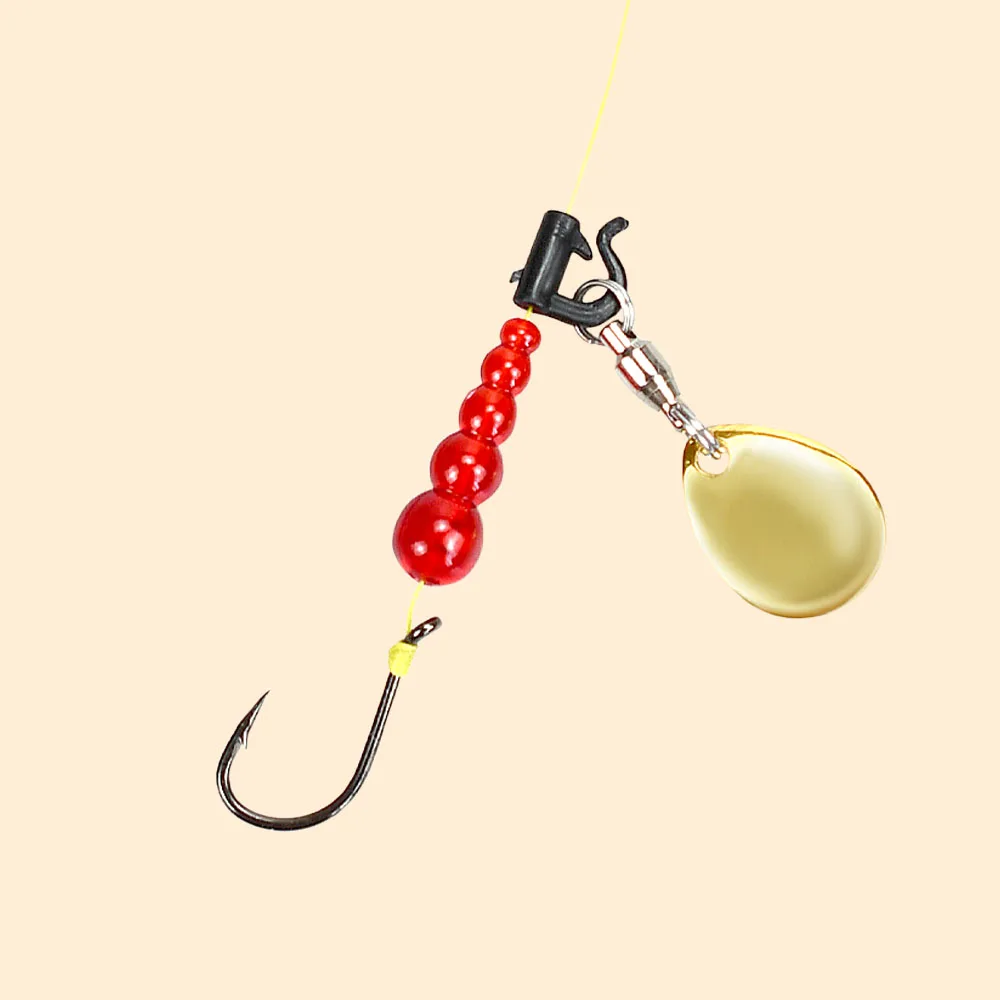 30Pcs Fishing Beads Lures Tackle Kit Inline Spinner Rig for Trout