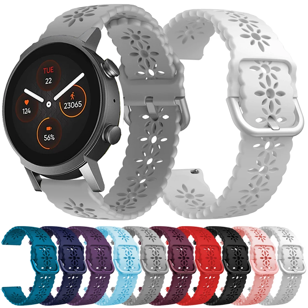 

Smart Watch Band For TicWatch Pro 3 Ultra GPS / LTE Women's Lace Bracelet For TicWatch E3/GTX/GTH/E2 20mm 22mm Silicone Straps