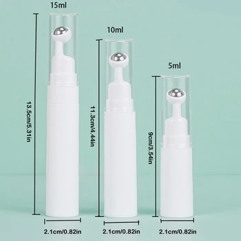 5/10/15ml Empty Refillable Eye Cream Roller Bottle With Steel Ball Serum Lotion Essential Oil Cosmetic Storage Container - Thumbnail 5