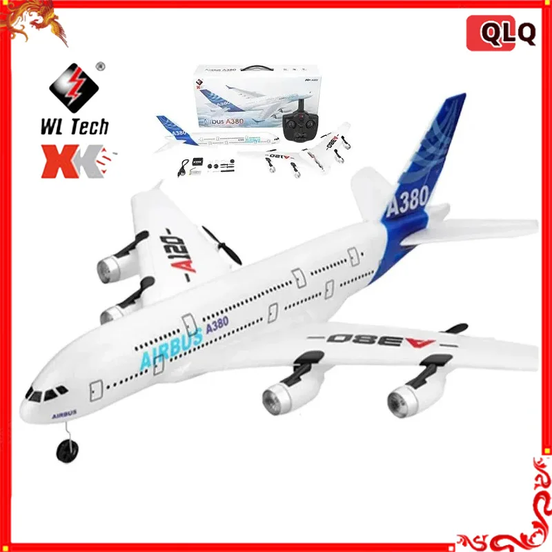 Wltoy Rc самолёт Xk A120-Аэробус A380, трехканальная камера, задний Пуск, двойная мощность, пульт дистанционного управления, планер, фотоподарок