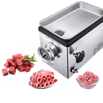 Small Desktop Food Meat Grinder, Commercial Multifunctional Stainless Steel Vegetable Chopper 1