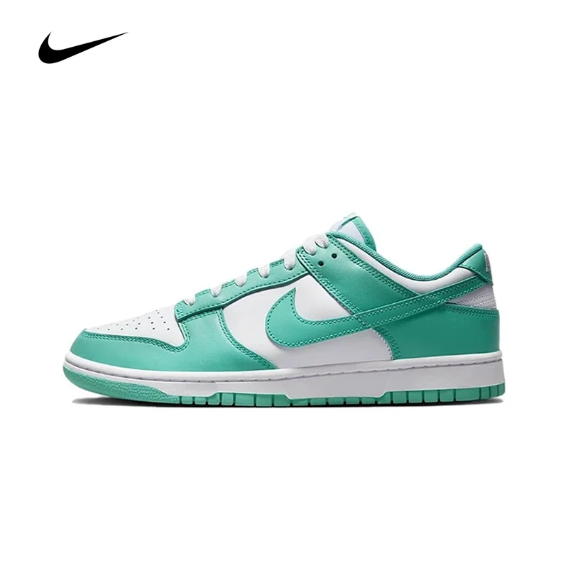 Scarpe Da Skateboard Da Uomo Originali Nike Dunk Low 'Clear Jad Resistenti All'Usura Sneakers Retrò Bianche Verdi Alla Moda Dv0833-101