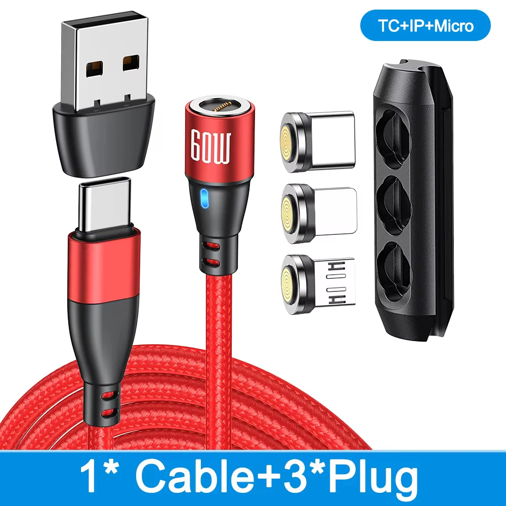 Magnetic Fast Charging USB-C Cable - 60W Power Delivery