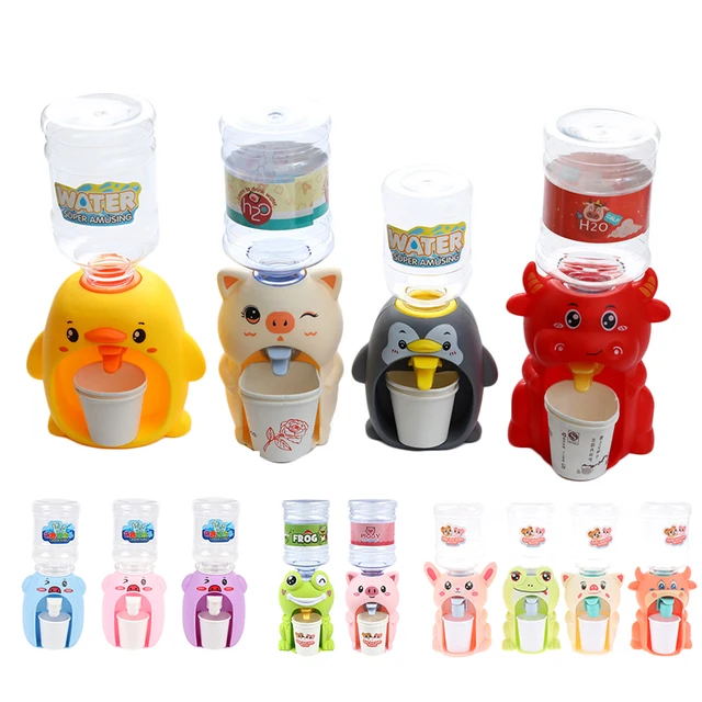 Mini Water Dispenser For Children Gift Cute Water Juice Milk Drinking Fountain Simulation Cartoon Kitchen Toy 1