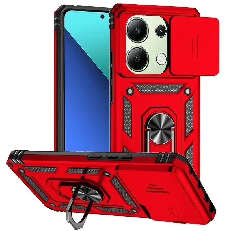 Shockproof Armor Phone Case with Magnetic Ring and Car Holder