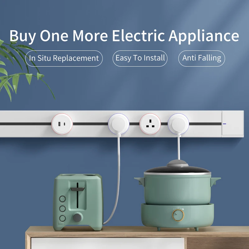 removivel cozinha tomada rail outlet com led 03