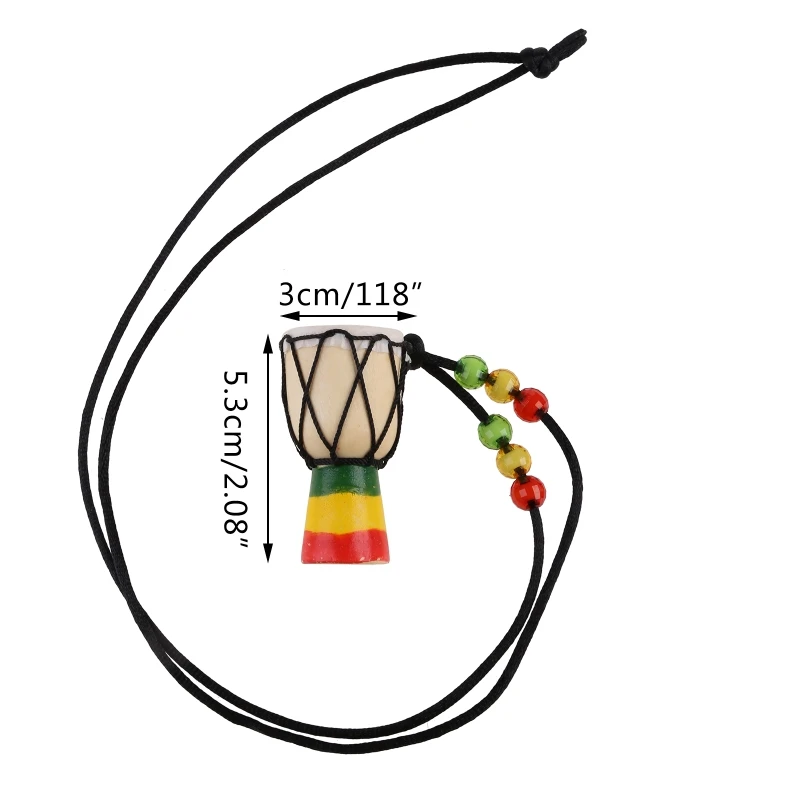 Classic Djembe Pendant Mini Hand Drum Hanging Ornament Gift Supplies for Baby Shower Birthday Party Decoration