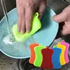 Cleaning Tool Double Sided Silicone Dishwashing Brush Soft Reusable Washing Cleaning Brushes Flexible Cleaning Brush Kitchen 2