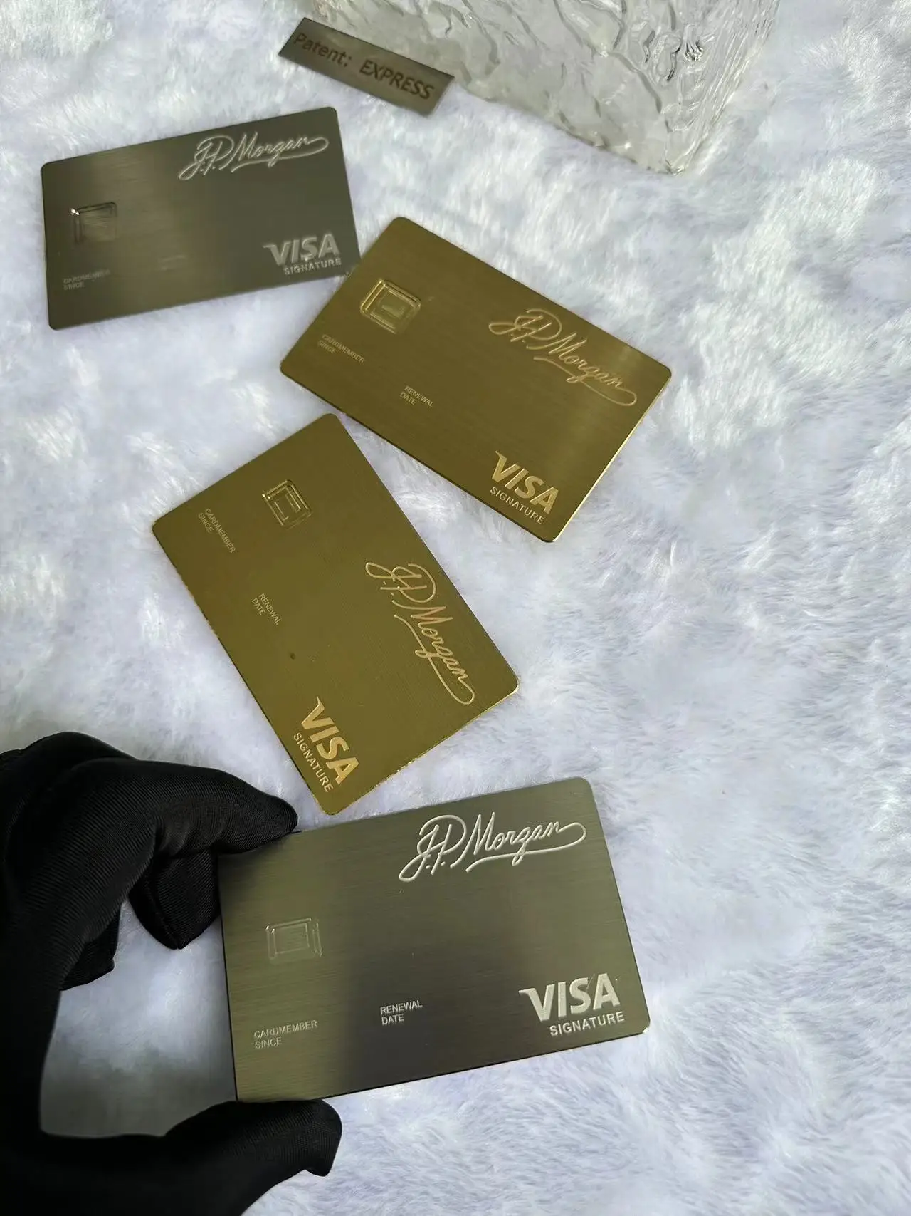 

Custom DU Bla and gold stainls steel Metal card