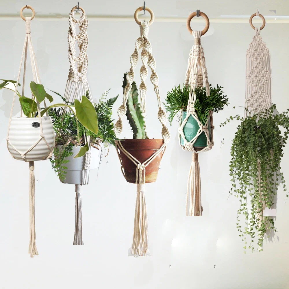 Handmade Boho Style Macrame Plant Hanger Pot Holder Home Decoration plant hanger