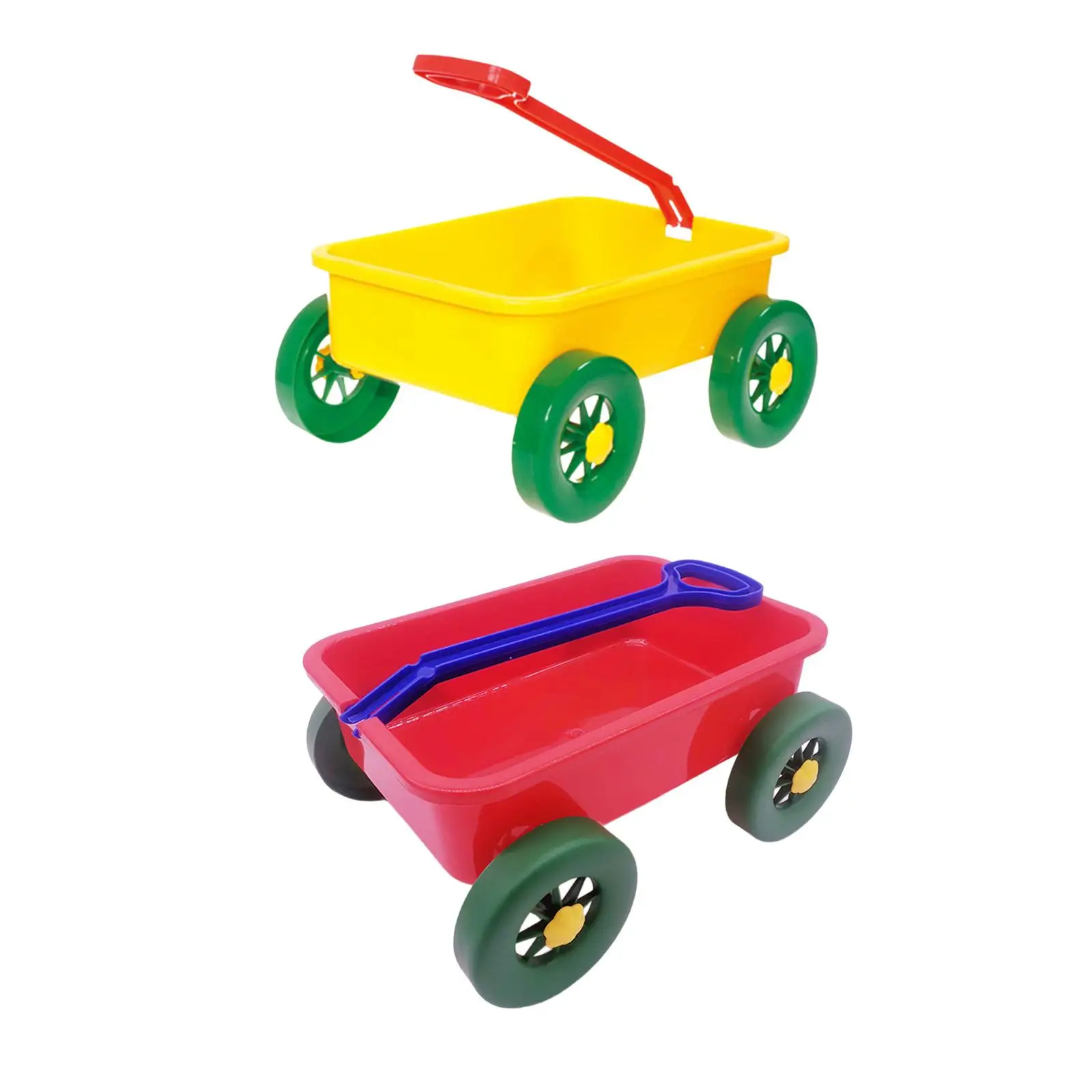 

Pretend Play Wagon Toy Portable Sand Toy Trolley for Gardening Beach Summer