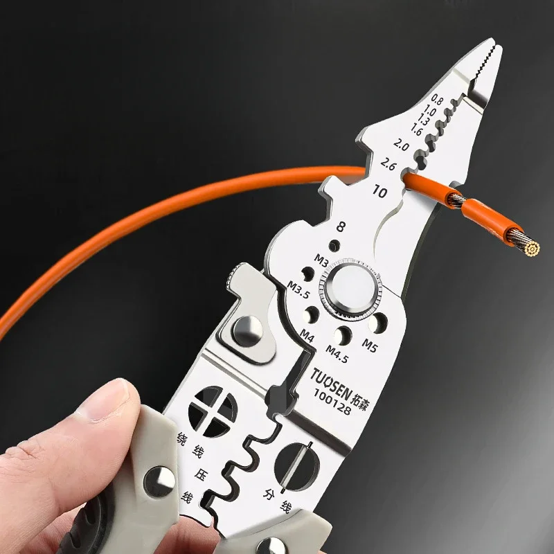 Versatile Crimping and Wire Stripping Hand Tool