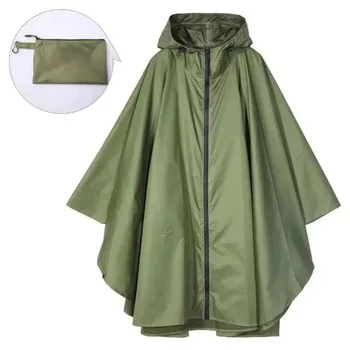 New 3 in 1 Outdoor Raincoat Hooded Sleeve Multifunction Rain Cover Waterproof Lightweight Rain Poncho Hiking Travel