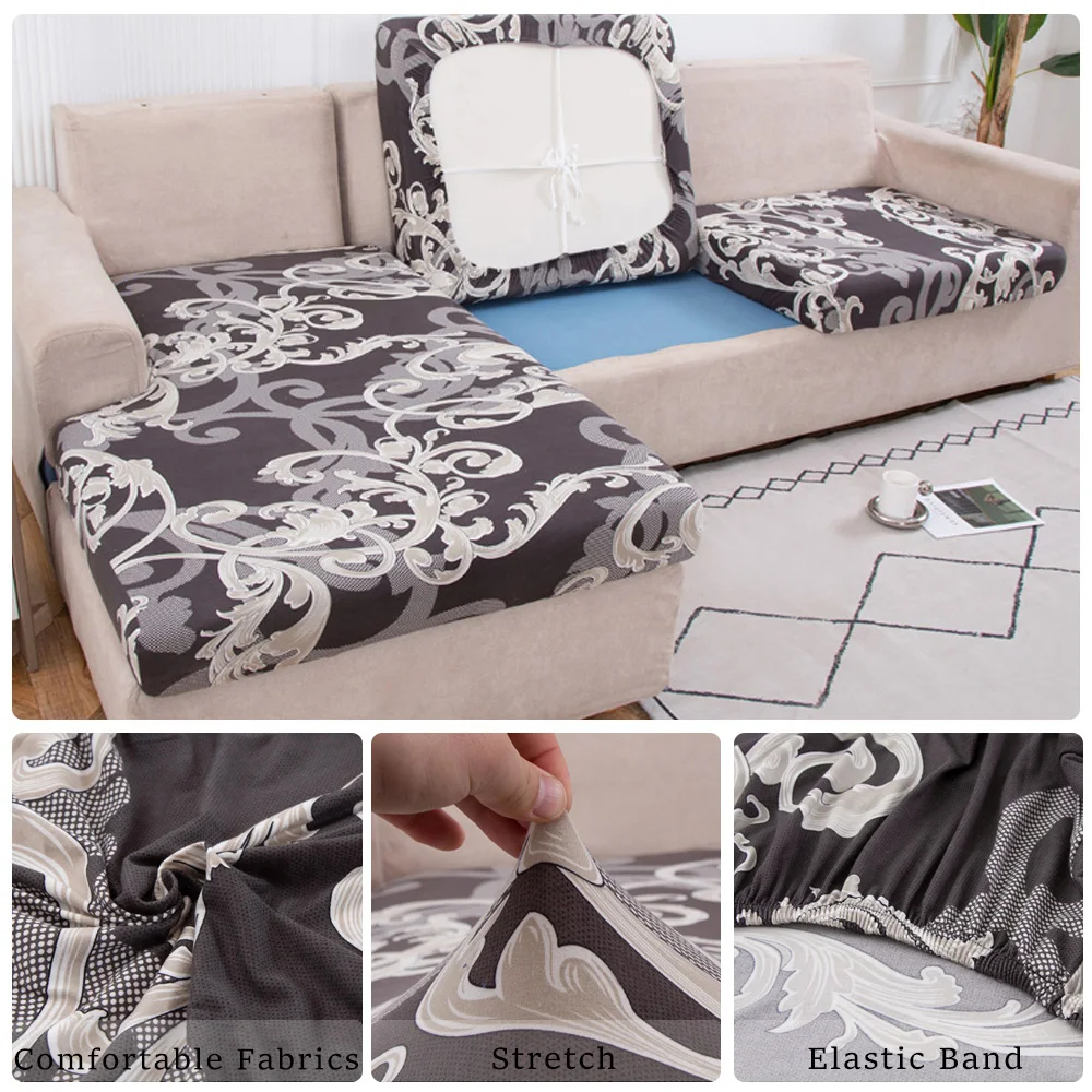 Printing Dust Proof Sofa Seat Cushion Covers Stretch Furniture Protective for Dining Room Wedding Office Corner Sofa Slipcovers 3