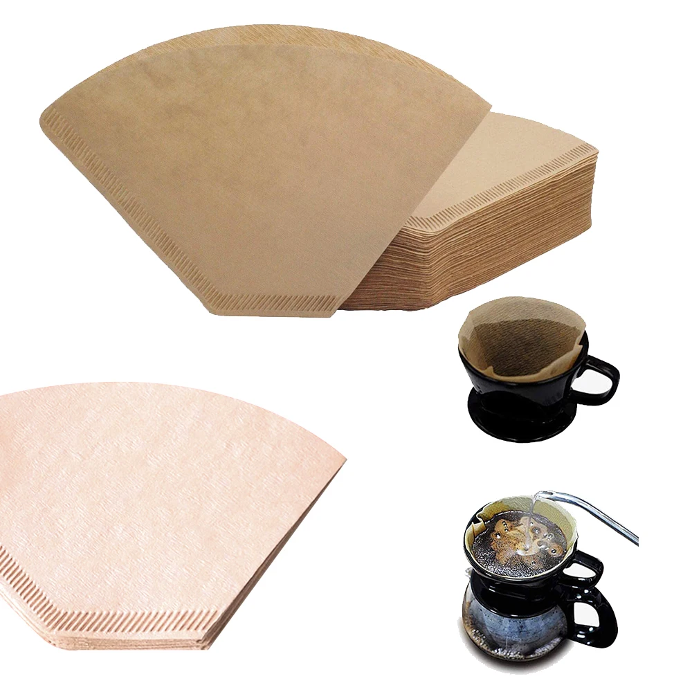 

40pcs/set Cone Coffee Filter Paper Disposable Coffee Filters U Shape Wood Pulp Kitchen Gadgets Disposable Tea Bag