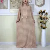 110728-ab2dbb.jpg Nouveau Ramadan coton robe femmes recueillir taille Double chapeau Abaya femmes musulmanes ample Maxi caftan dubaï turquie Islam vêtements de prière