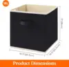 Cube Storage Bins, Foldable Decorative Fabric Storage Baskets for Organizing Home Organizers with Handles for Shelves 5