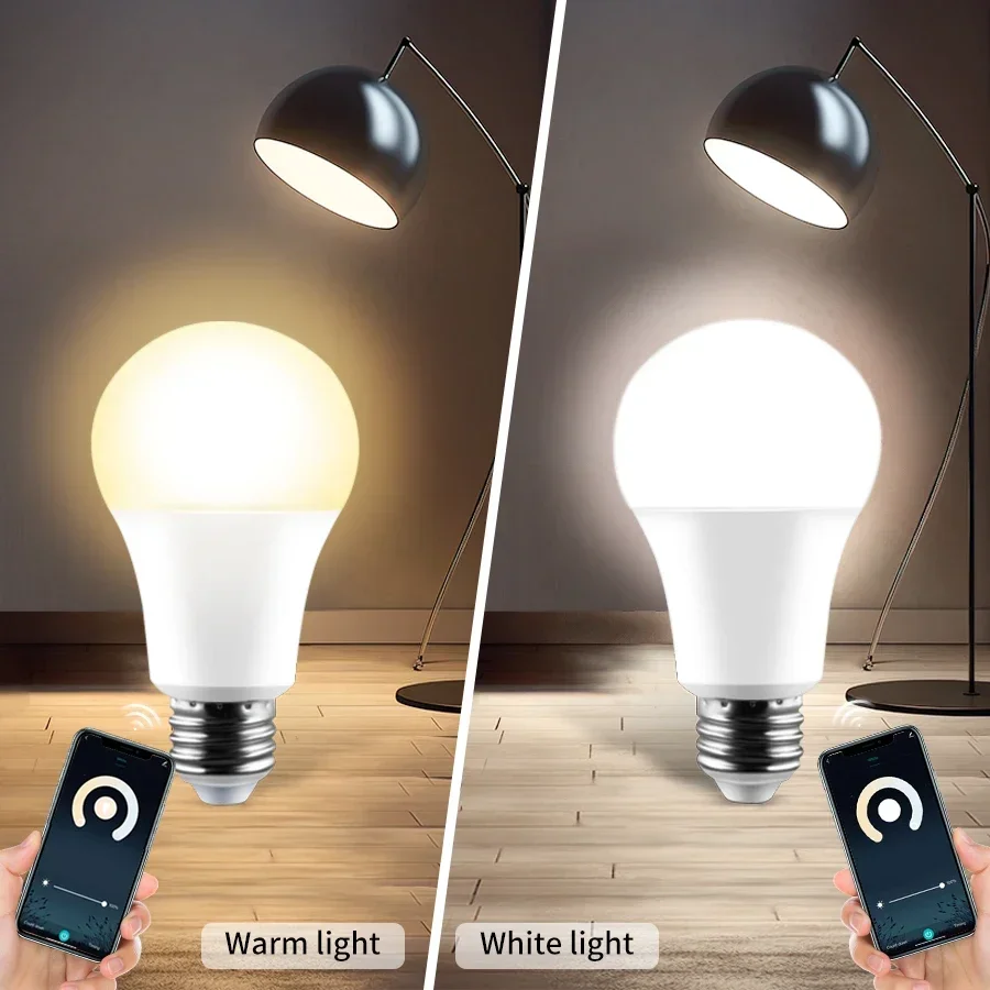Smart LED Light Bulbs 220V 110V E27 WiFi Smart LED Bulb 20W 15W 12W Dimmable APP Timer Switch Alexa Google Voice Assistant Voice Control