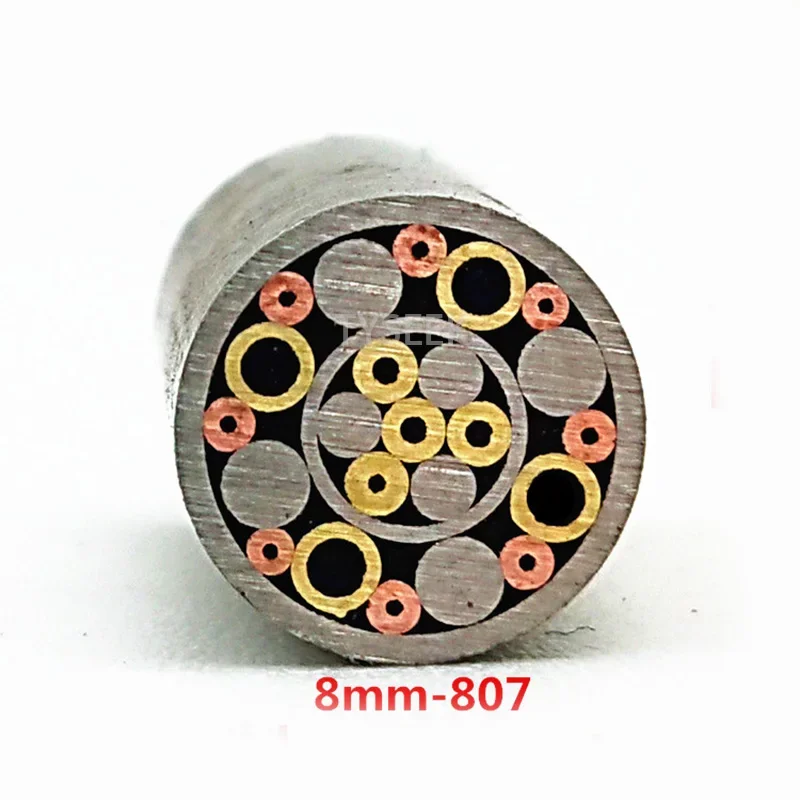 8mm Mosaic Pin Rivets for Knife Handle Screw Decorate 21 Kinds Design Exquisite Style Length 9cm 4