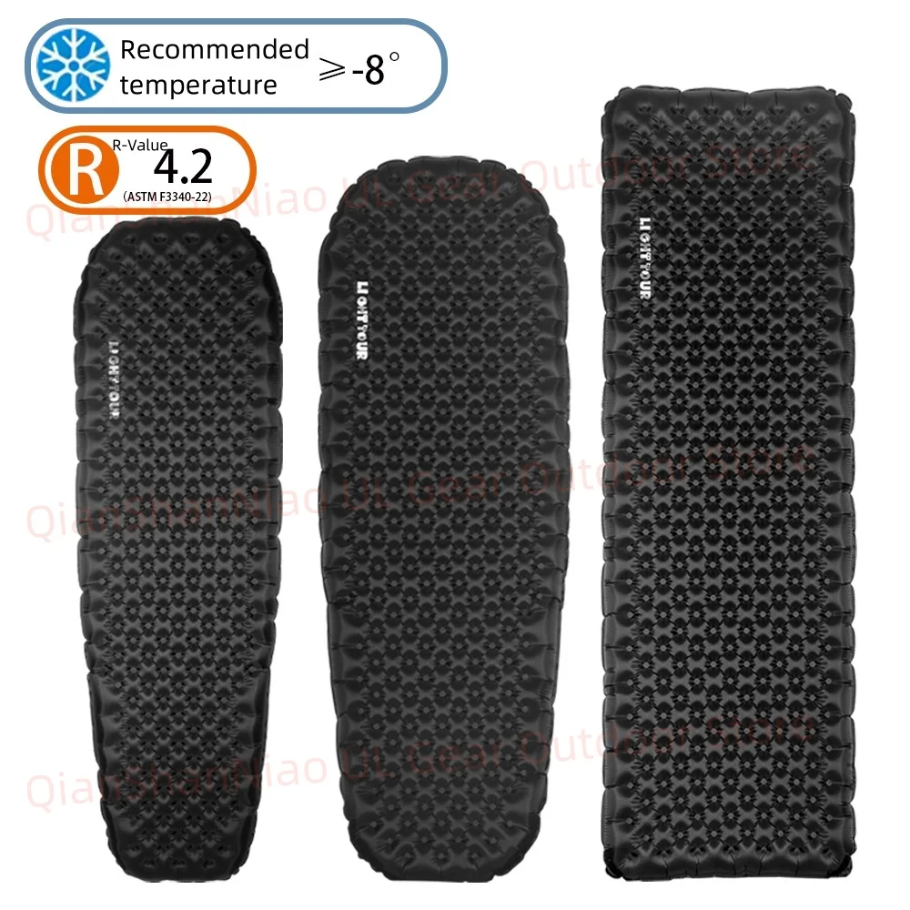 Light tour R Value 7.5/4.2 Outdoor Camping Sleeping Pad Portable Moisture-proof Pad Hiking Inflatable Mat