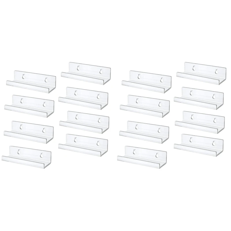 

Прозрачная полка для виниловых записей, настенное крепление, 16 упаковок, акриловый держатель для записей, виниловая полка для записей