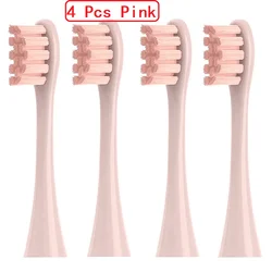 Enhanced Soft Bristle Replacement Brush Heads for Sonic Electric Toothbrush (4 Pcs pink)