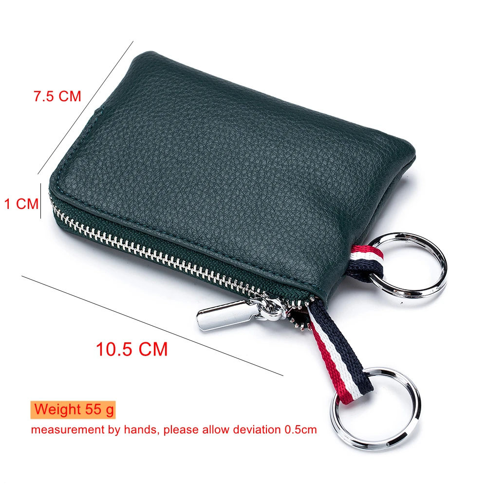 Coin Purse Card Wallet Coin Wallet Change Bag Card Holders Genuine Leather Mini Coin Purse for Men Cowhide Wallets Small Coin Pocket Card Holder Mini Money Bag Portable Clutch Bags