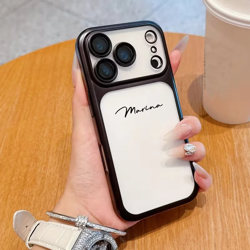 Personalized Signature Customized Name Letters Frosted PC Luxury Phone Case thumbnail 4